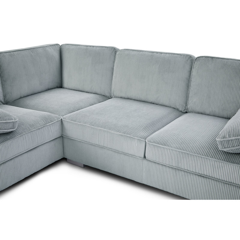 5 Seater Sofa, Grey Velvet