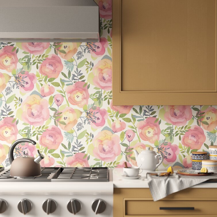 NuWallpaper 3075sq ft Pink Vinyl Floral SelfAdhesive Peel and Stick  Wallpaper in the Wallpaper department at Lowescom