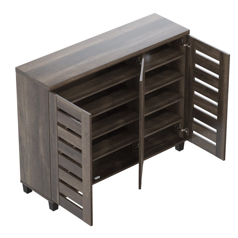 Armoire de rangement pour chaussures Alcester Lismore jusqu'à 20 paires, Marron foncé