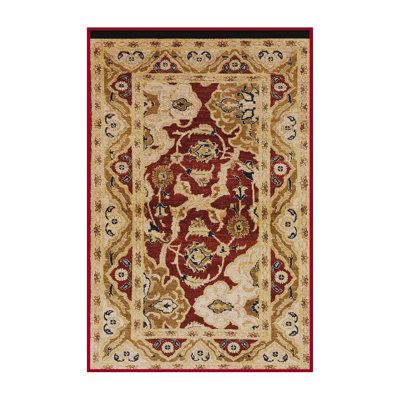 Tapis oriental rouge / beige Bannerman