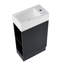 De salle de bain avec lavabo, armoire polyvalente avec tablette à deux niveaux et orientation gauche / droite en noir (nouvelle couleur wf308491)