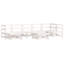 Wood Wicker 7 - Person Garden Lounge Set