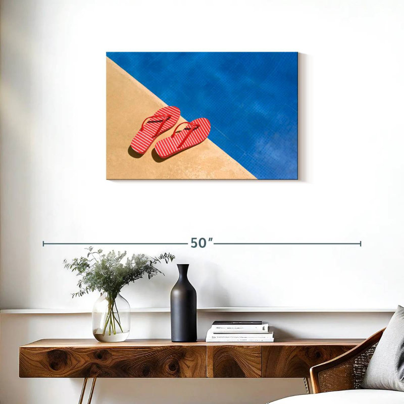 Tongs près de la piscine, H 20 po x l 30 po
