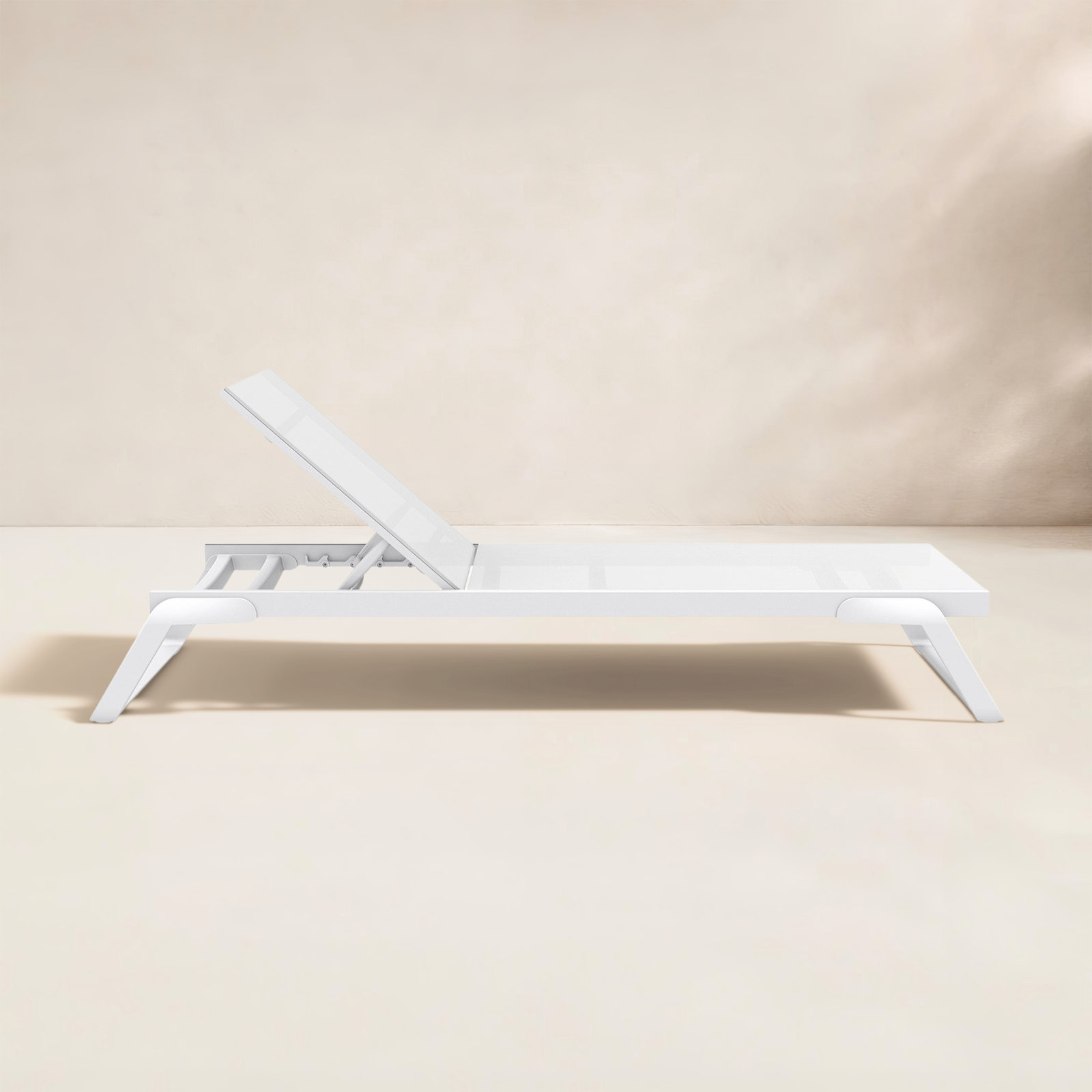 Holli 28.34'' Outdoor Chaise Lounge, White