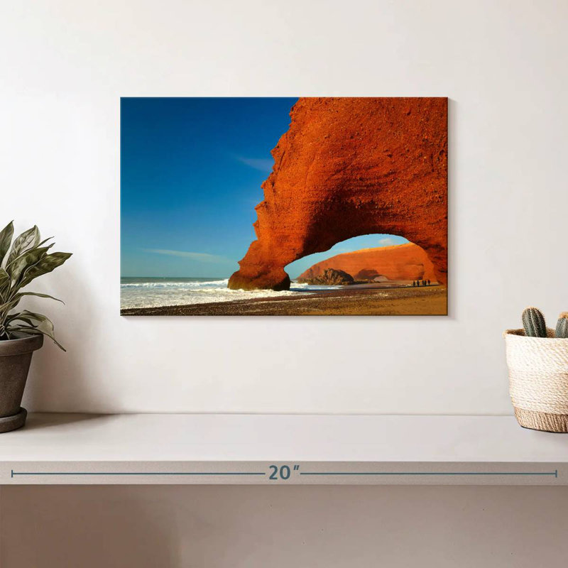 Plage à arche rouge marocaine Gillard, H 8 po x l 12 po