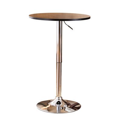 Modern Adjustable Black Wood And Metal Table - 24" X Gas Lift Height Adjustment Desk Top