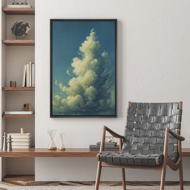 Nuage ciel, impression murale sur toile, décoration murale, H 36 po x l 24 po, Noir