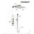 Rugen Rainfall Shower System, 12" High-Pressure Shower Head with Handheld, Thermostatic Valve Included, Wall Mount Shower Faucet Set, Brushed Nickel Bathroom Shower Fixtures-120193542