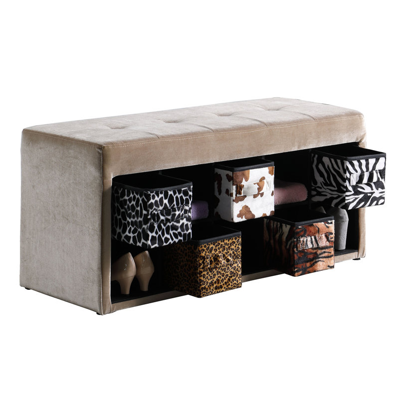 Banc de rangement Danson, Brun pâle