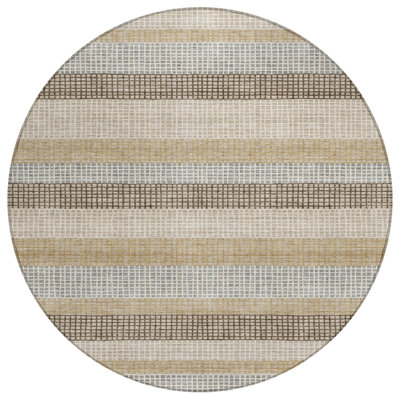 Machine Washable Indoor/Outdoor Xhevrie Beige Rug
