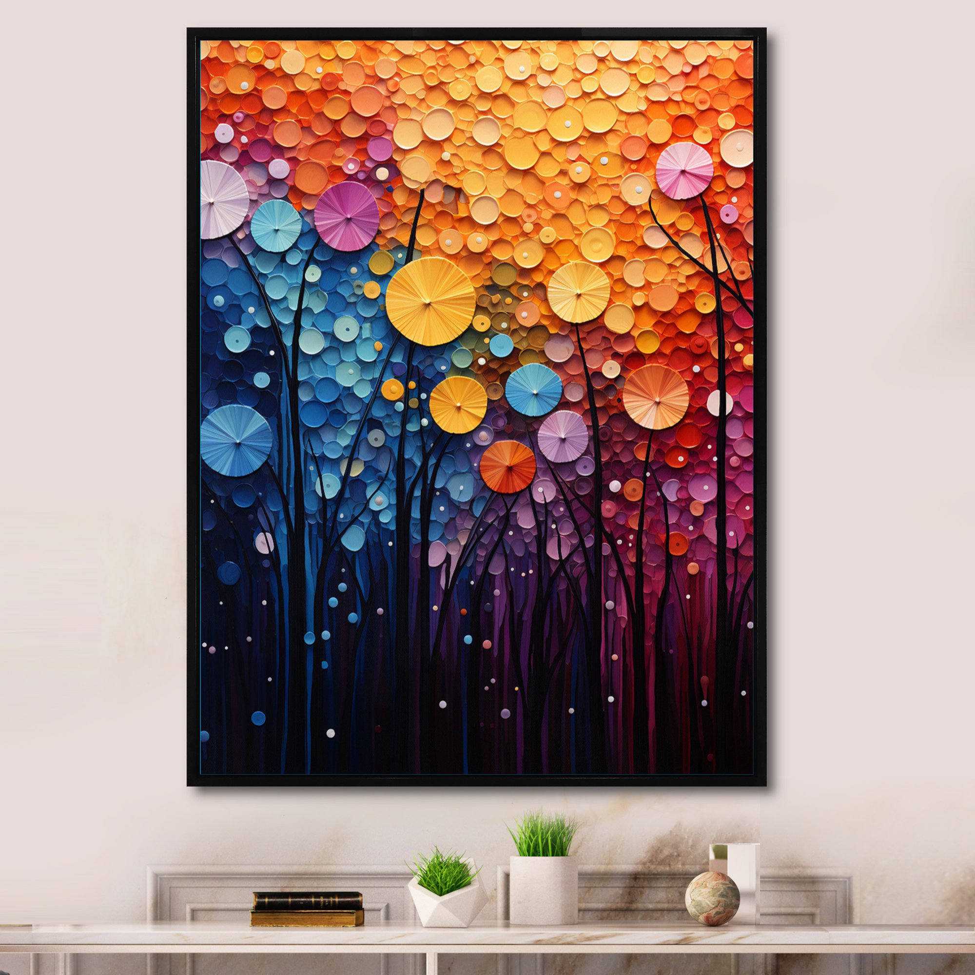 Sublime Tree Poster Latitude Run® Hardedge Art Sublime Tree Symmetry IV - Abstract Wall Art ...