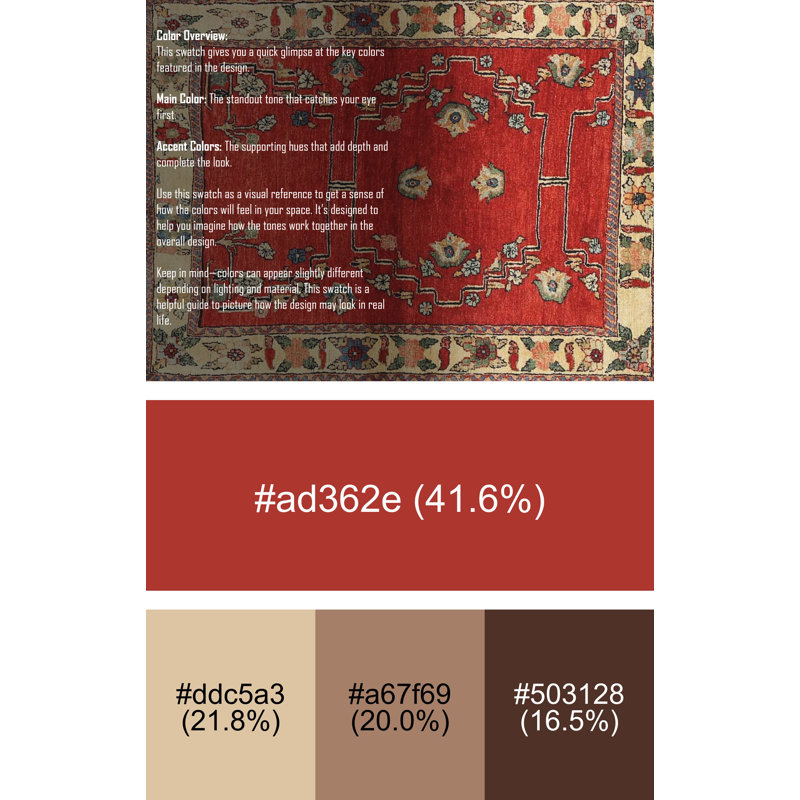 Oriental Indoor Rug, Rectangle 5' x 7'