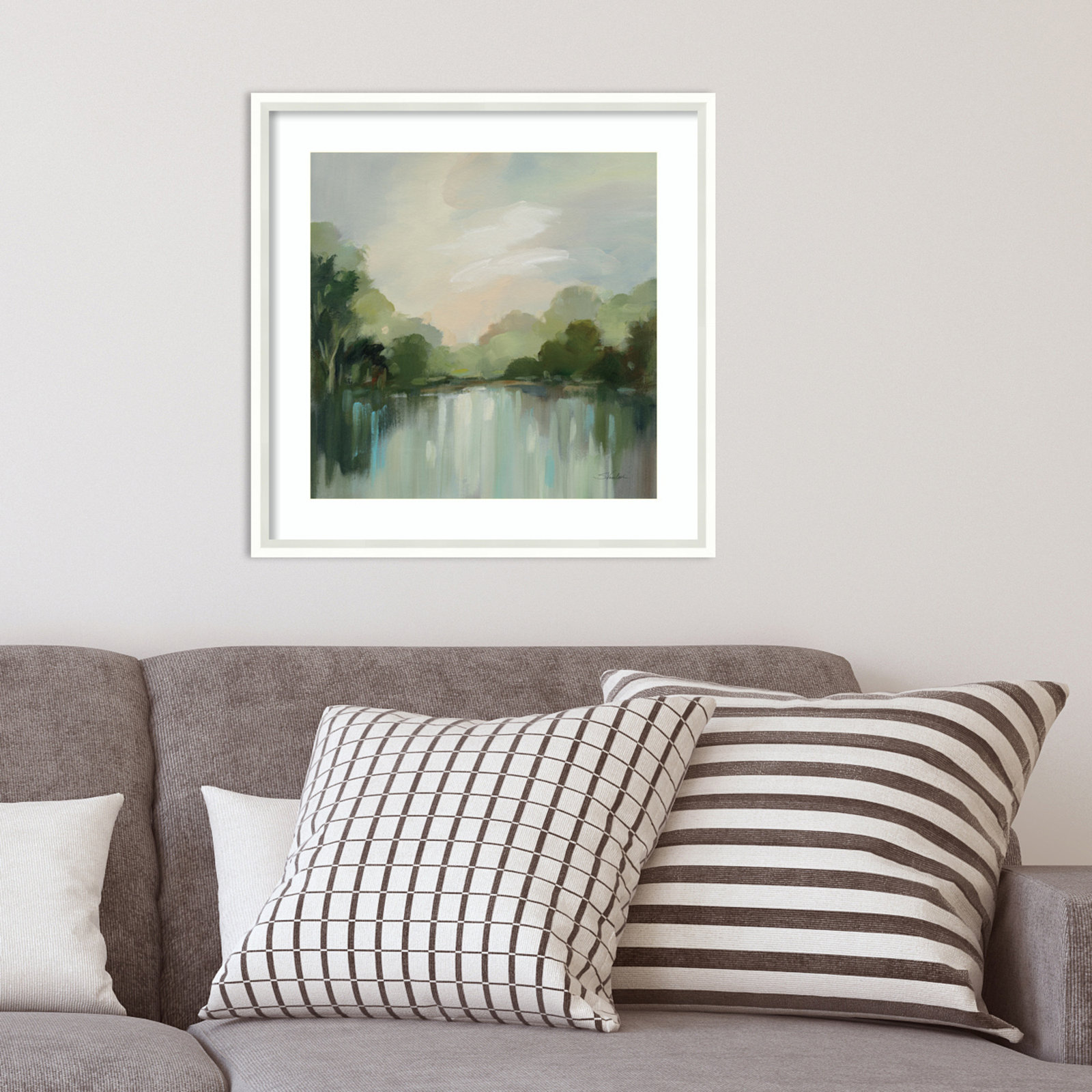 Cool Spring Day Print, 21" H x 21" W, White