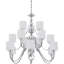 Lustre classique/traditionnel 15 lumières ombré Christena
