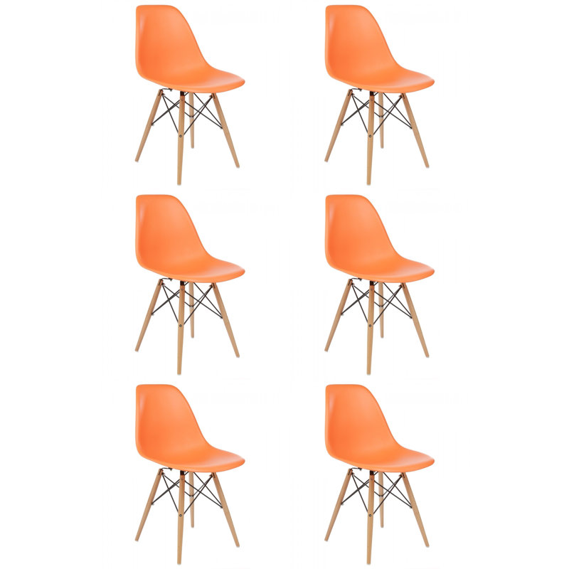 Chaise d'appoint Custer, Orange, 6