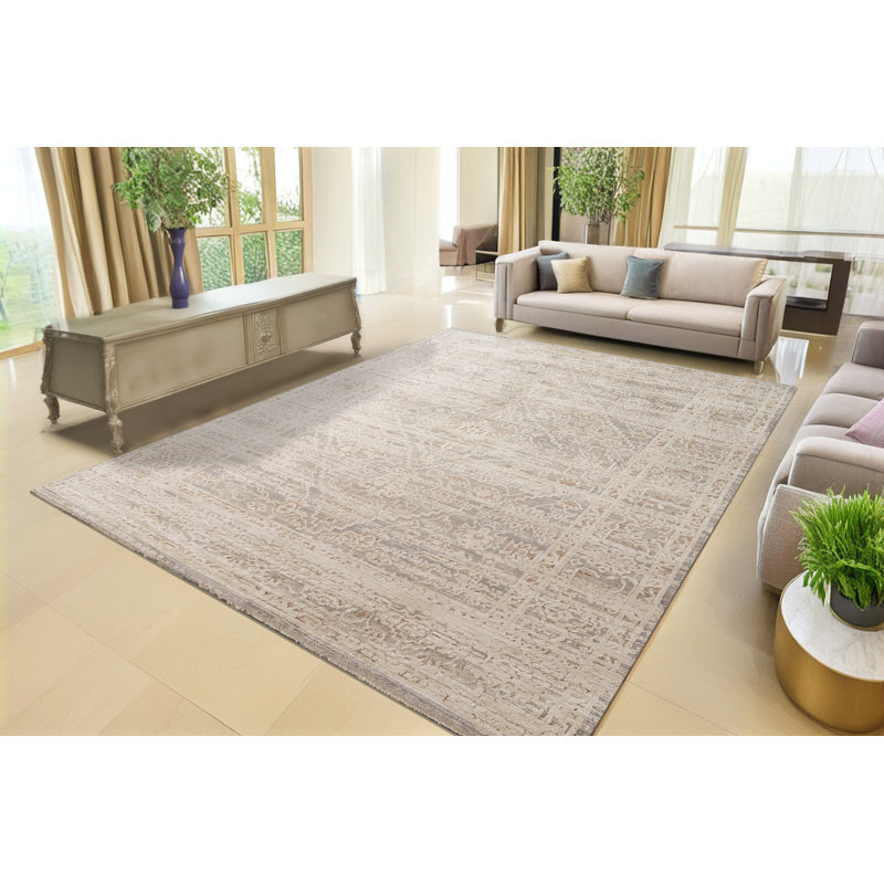 Hilburn 16658-798 RUST/GREY, Rectangle 7'10" x 10'6"