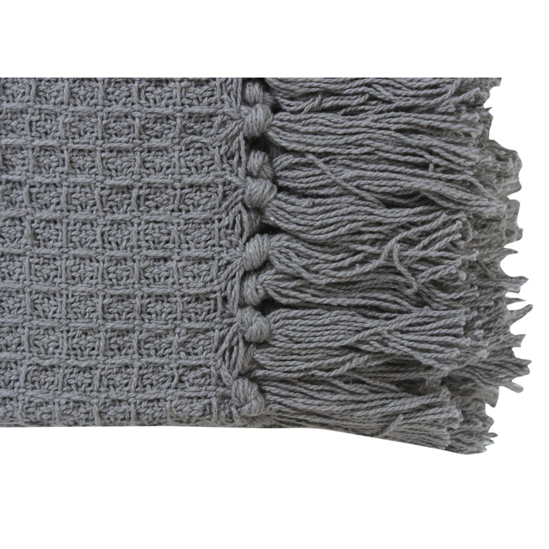 Jeté Honeycomb, Gris, l 50 po x L 60 po