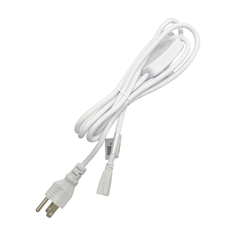T8 Power Cord,Long T8 LED Light Cord with On/Off Switch, T8 LED Wire Connector Power Cord