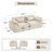 81.5" Wide 2 Piece Soft Chenille Upholstery Compression Loveseat Sofa With Pillows and Ottoman, No Assembly Required-1005447113