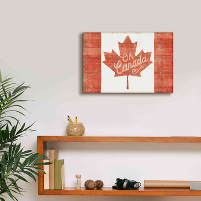 'Oh Canada Flag' by Sue Schlabach, Giclee Canvas Wall Art
