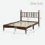Lit plateforme en bois avec tête de lit en forme de gourde-474102642