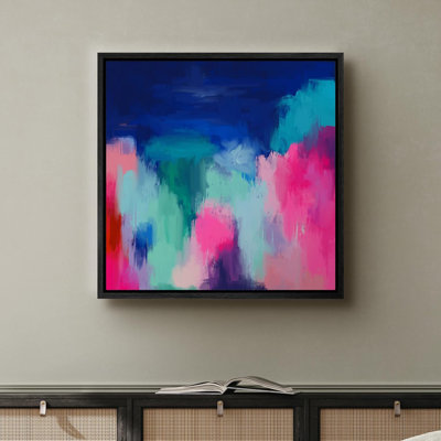 Color Blocks " Pastel Blue And Pink Watercolor Collage Abstract Shapes Modern Art Rustic Colorful Neon "