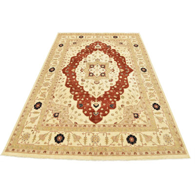 One-of-a-Kind 9'1'' X 12' New Age Wool Area Rug in Red