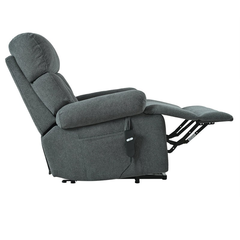 Fauteuil inclinable électrique surdimensionné avec télécommandes, Noir