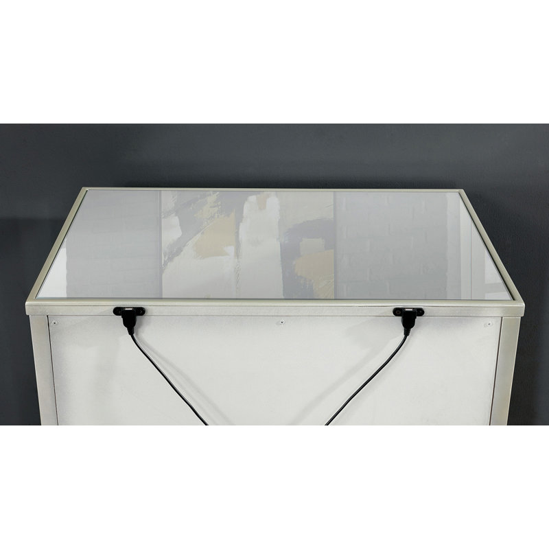 Glam 1Pc Mirror Nightstand