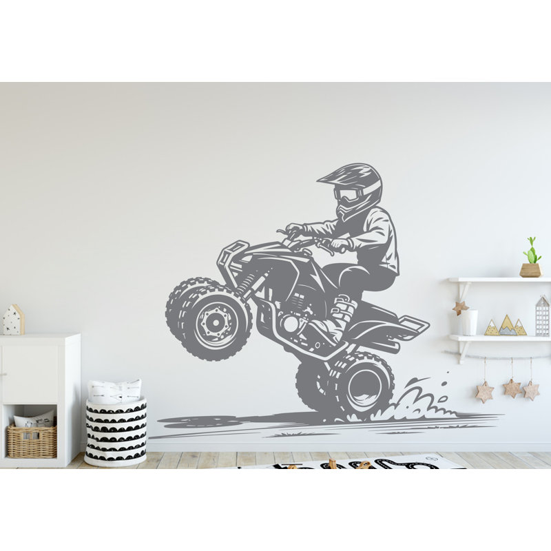 Adhésif décoratif pour conducteur de VTT, autocollant mural pour véhicule tout-terrain, art mural pour enfants, décoration pour chambre d'enfant extrême 386DRE