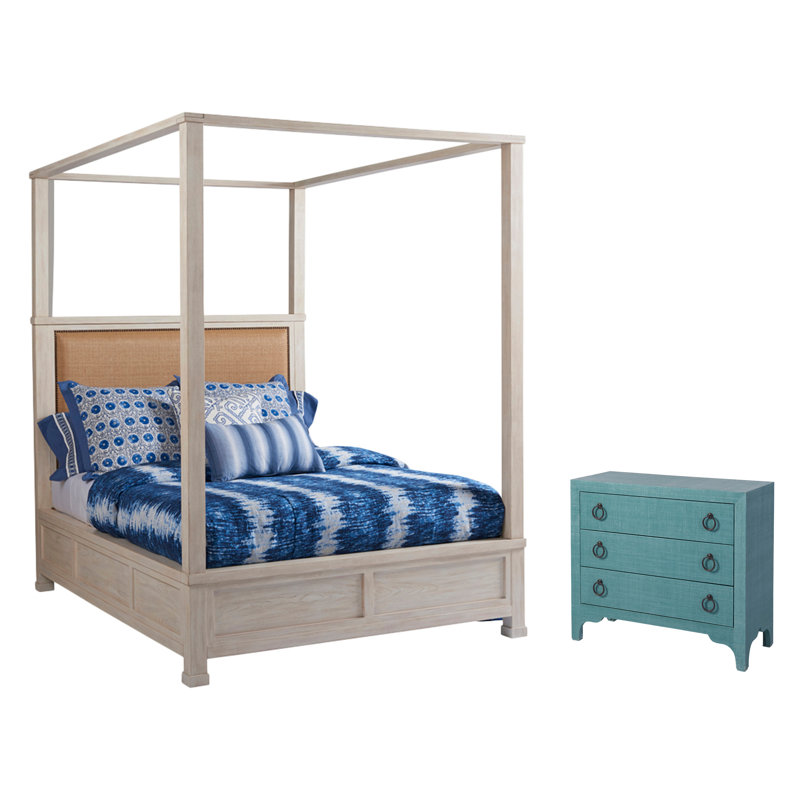 Newport Upholstered Canopy Configurable Bedroom Set