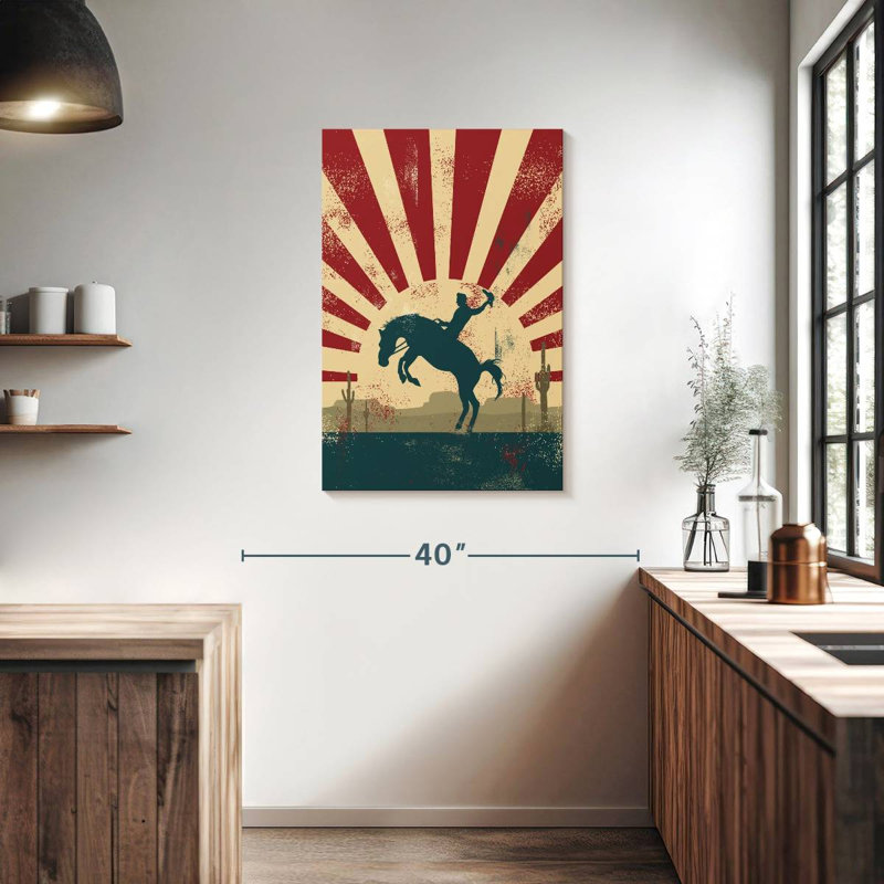 Retro Cowboy, 36" H x 24" W