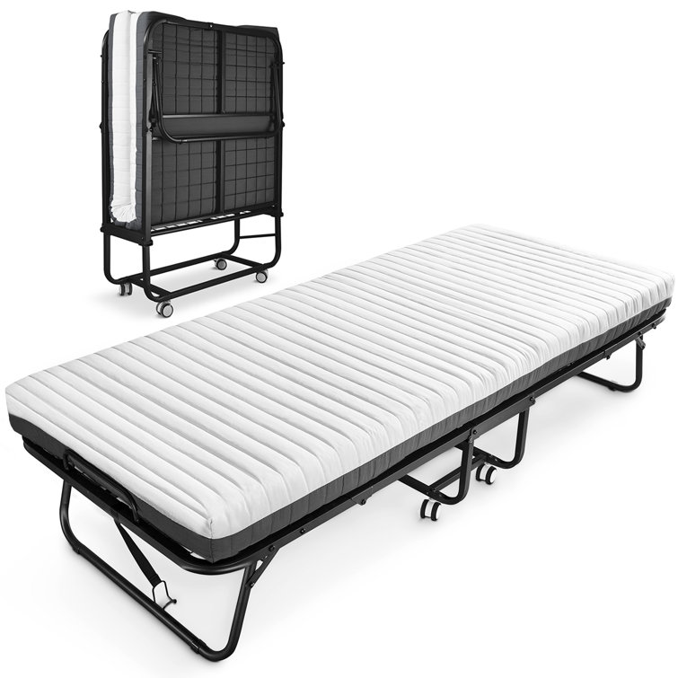 Alwyn Home Folding Bed with Memory Foam Mattress - 75 x 38 Twin Size Bed  Frame - Portable and Foldable - Strong Back Support & Reviews
