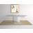 79" Marble Dining Table with Stainless Steel Base