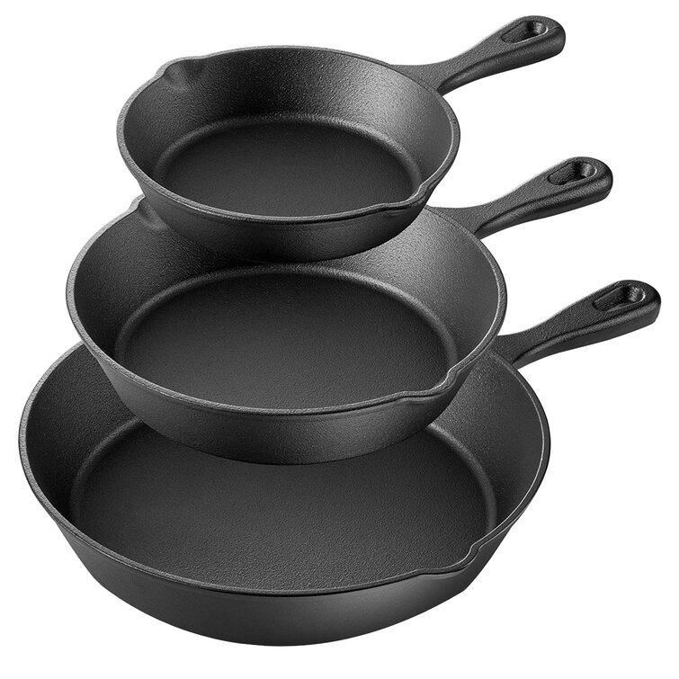 Family Chef Pre-Seasoned Cast Iron Skillet 10-Inch Frying Pan
