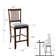 Chic Slat Back Wooden Counter Stools with Upholstered Seats