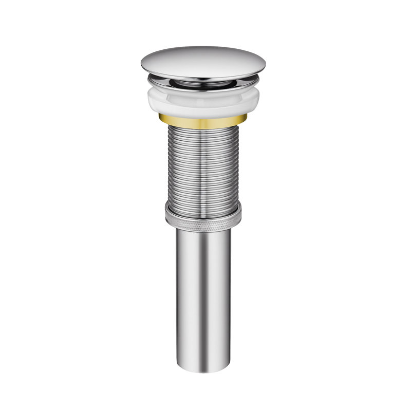 Drain à champignon Whitehaus sans trop-plein - pour ouvertures de 1 3/4 po, Chrome poli