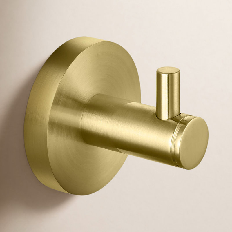 Wall Mounted Robe Hook, Brushed Gold