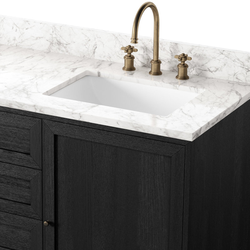 Millie Double Vanity-Satin Drifted Black Veneer, Black