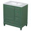 Meuble-lavabo 30 po avec lavabo, une porte avec tablette et trois tiroirs-830943979