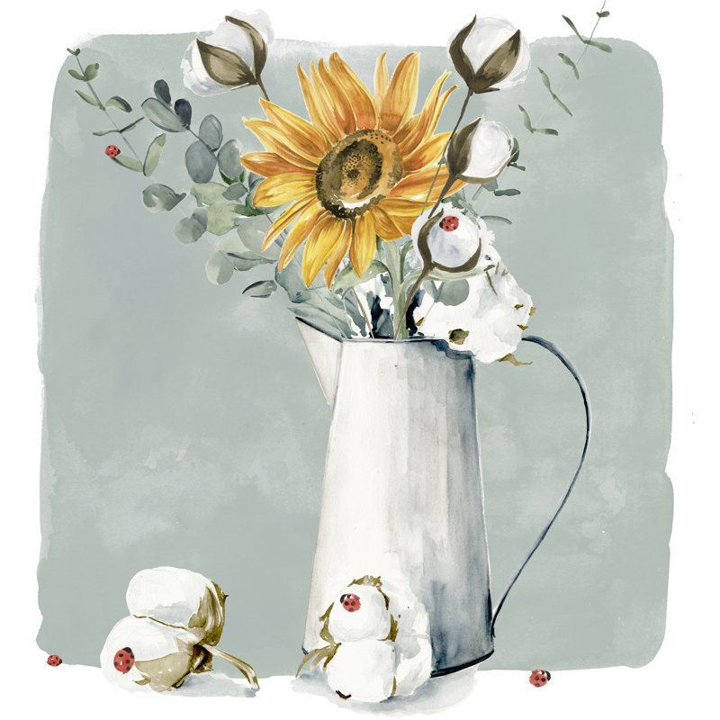 Cotton Bouquet I by Jennifer Paxton Parker - Wrapped Canvas Painting, 51cm H x 51cm W