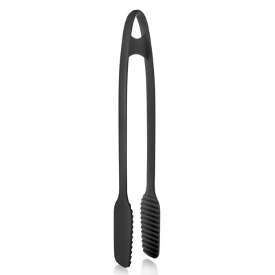 Pinces de haute qualité, 11,8 pouces, 100% TEFLON, noir | Antiadhésif et résistant à la chaleur | Parfait pour cuisiner, servir et griller | Conception durable pour une manipulation facile, ne va pas au lave-vaisselle ni au micro-ondes