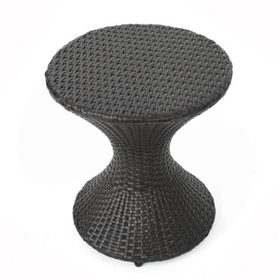 Table d'appoint en osier brun / brun