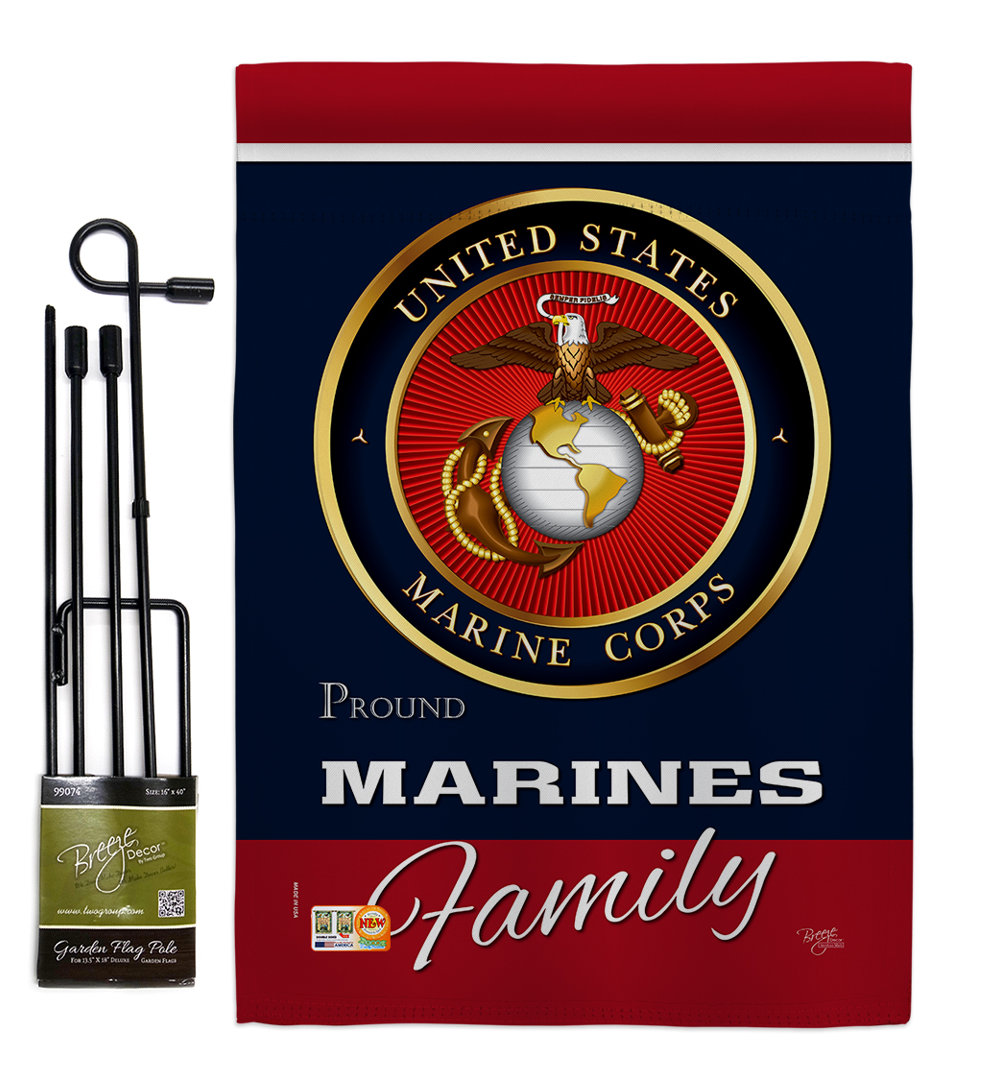 Double Sided 18.50'' H x 13'' W Polyester Flag Set Breeze Decor