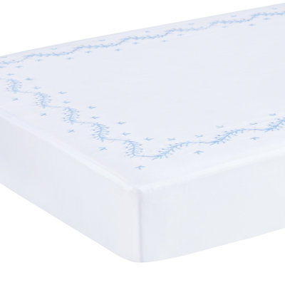 Drap de lit de bébé brodé Sky