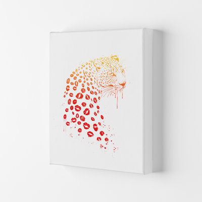 Kiss Me Leopard 1 Piece Wall Art