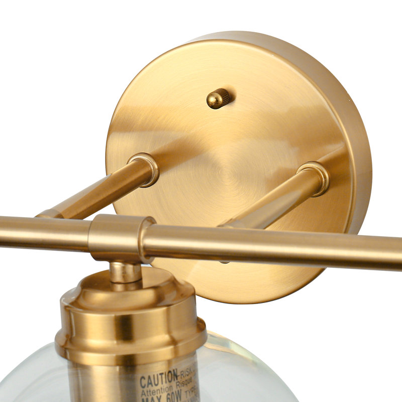 Modern Elegance 3-Light Vanity Fixture, Gold