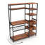 Large support de boulanger standard en métal de 49,6 po avec supports à vin et plateaux de service en bois