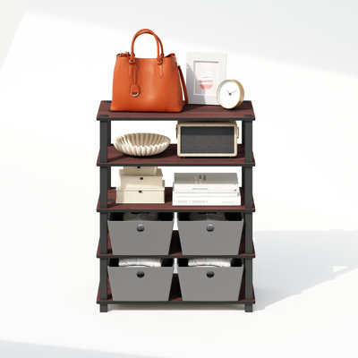 Ensemble de 2 tablettes debout polyvalentes empilables Lynde, 3 pièces