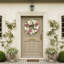 24" Hydrangea Wreath with Ranunculus and Viburnum